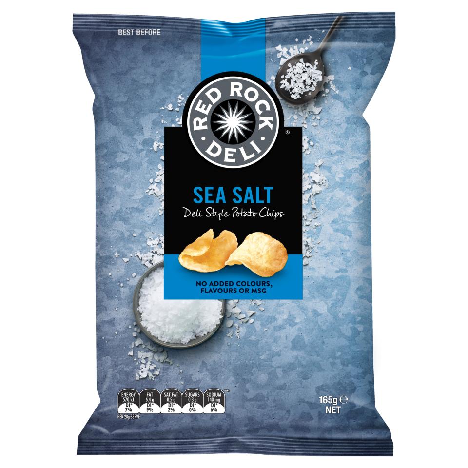 Red Rock Deli Sea Salt Chips Share Pack 165g Winc