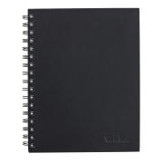 Winc Hardcover Spiral Notebook Ruled 225 x 175mm 200 Pages Black