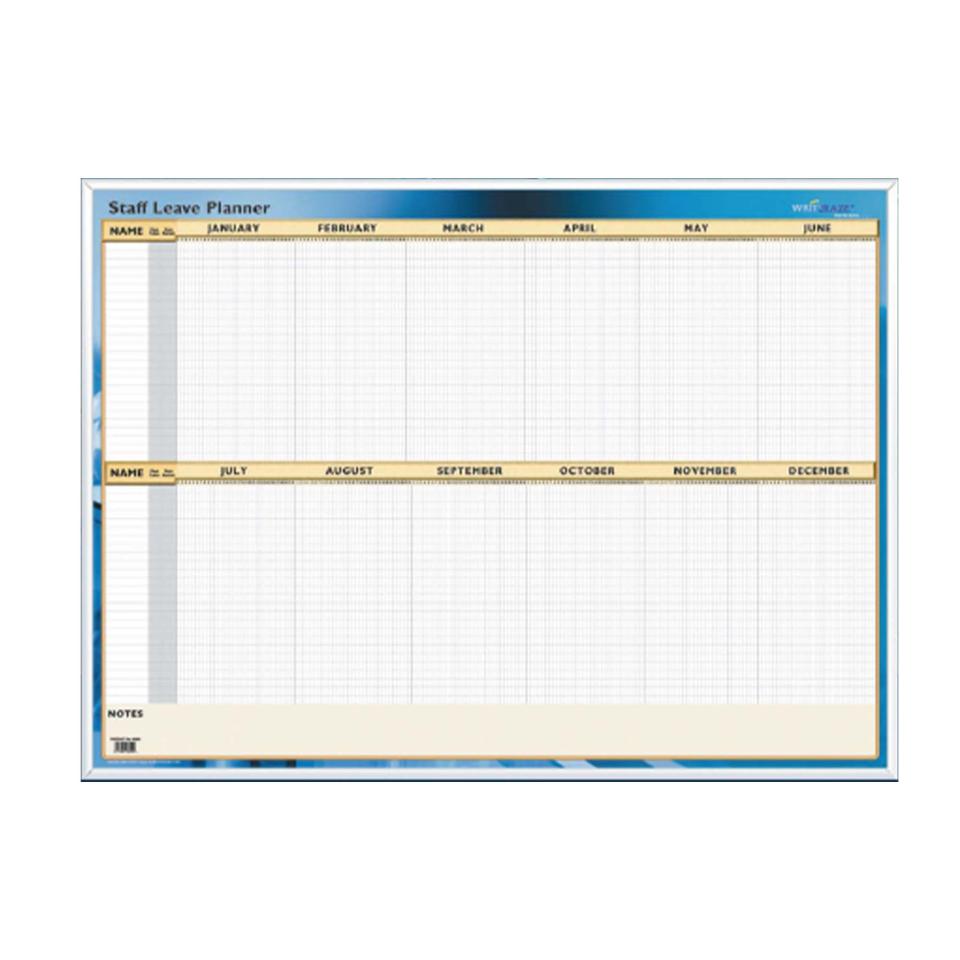 Writeraze QC Staff Leave Planner 700 x 1000mm