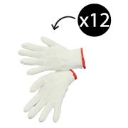 Cotton/Poly Knit Gloves Ladies Medium Pair 12 Pack