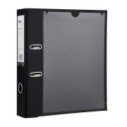 Winc Earth A4 Lever Arch File Black with Clear Cover and Spine Insert