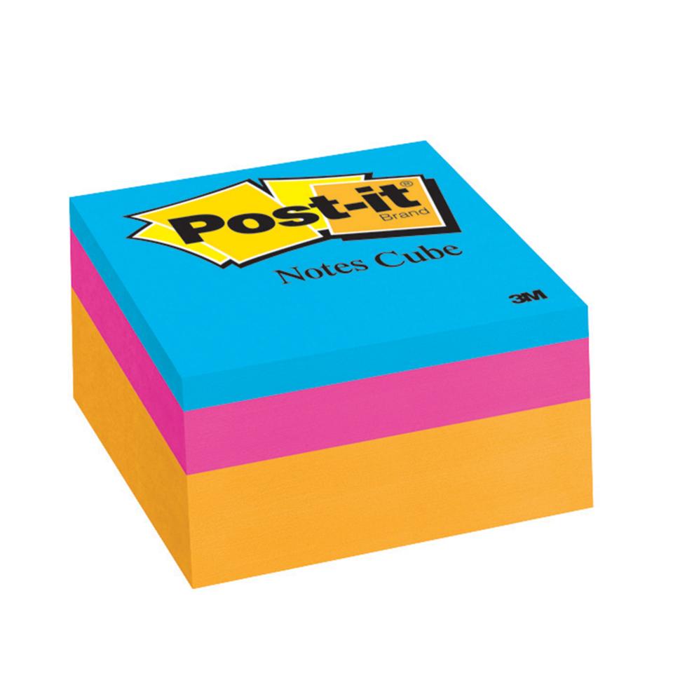 PostIt Cube Orange Wave Sticky Note Winc