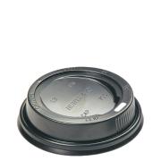 Huhtamaki Lid To Suit 8Oz/285ml Hot Cup Black Pack 100