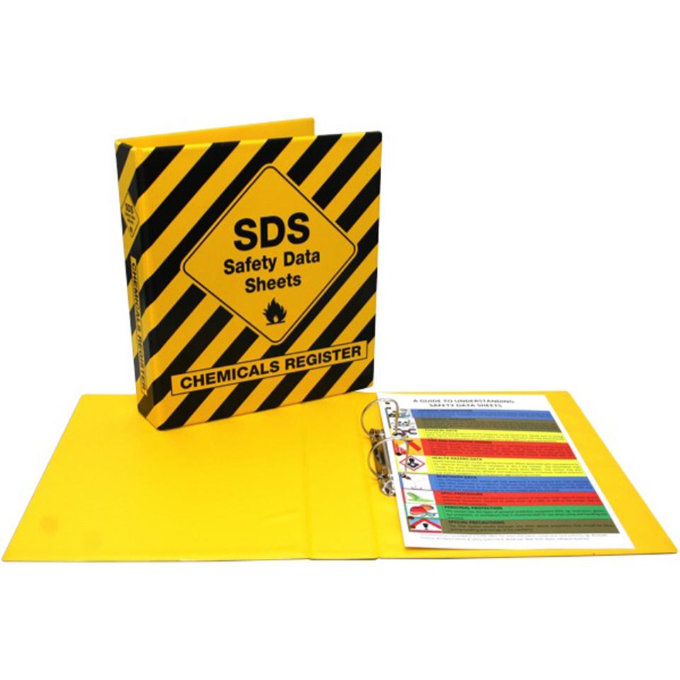 SDS Binder A4 2 D-Ring 40mm Black Stripes / Yellow