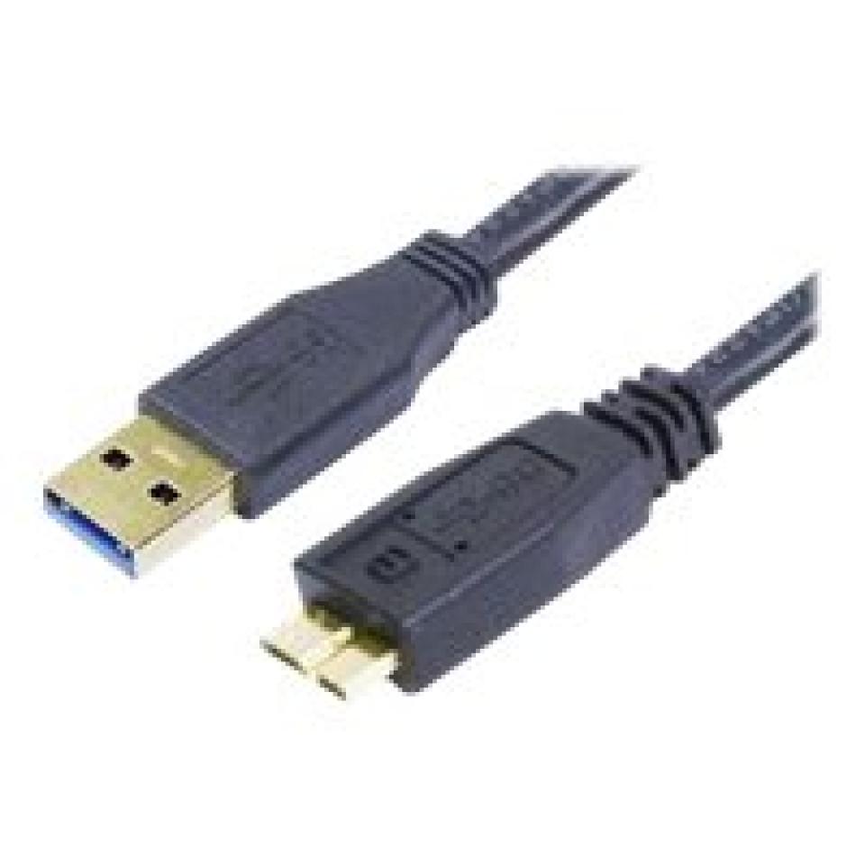 Comsol USB 3.0 A Male to Micro-USB B Male SuperSpeed Peripheral Cable - 1 m Image