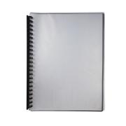 Winc Display Book A4 Refillable 20 Pocket Clear Front Cover/Black
