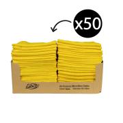 Sabco Professional All Purpose Microfibre Cloths 280gsm Yellow Box 50