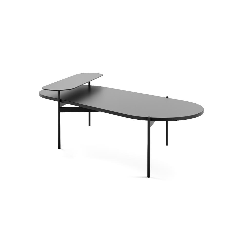 Rapid Line Nido Oval Coffee Table 1200W X 681D mm Black/Black