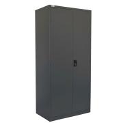 Steelco Stationary Cupboard 4 Adjustable Shelves Lockable 2000H x 914W x 463Dmm Graphite Ripple