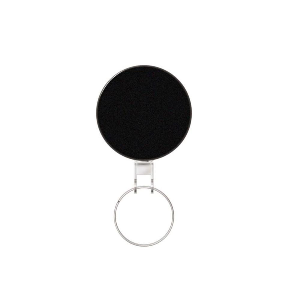 Corporate Express Heavy Duty Retractable Metal Key Holder With Key Ring Black