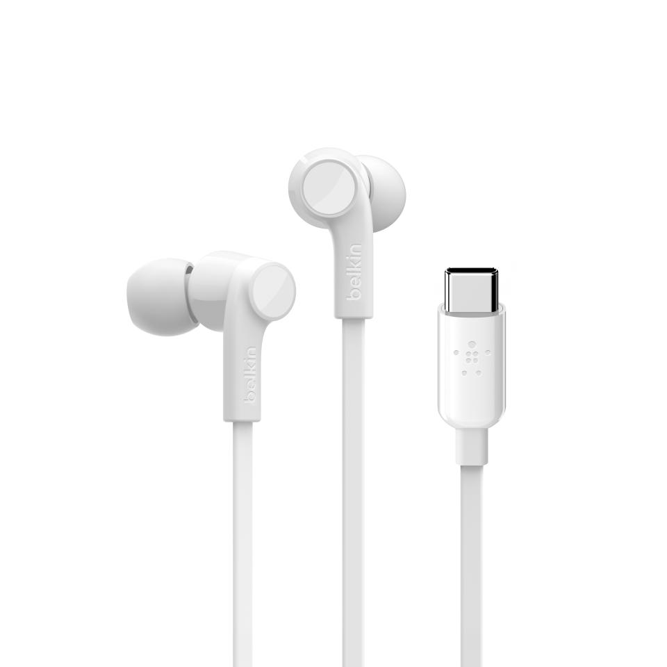 Belkin Rockstar In-ear Headphones With USB-C Connector White