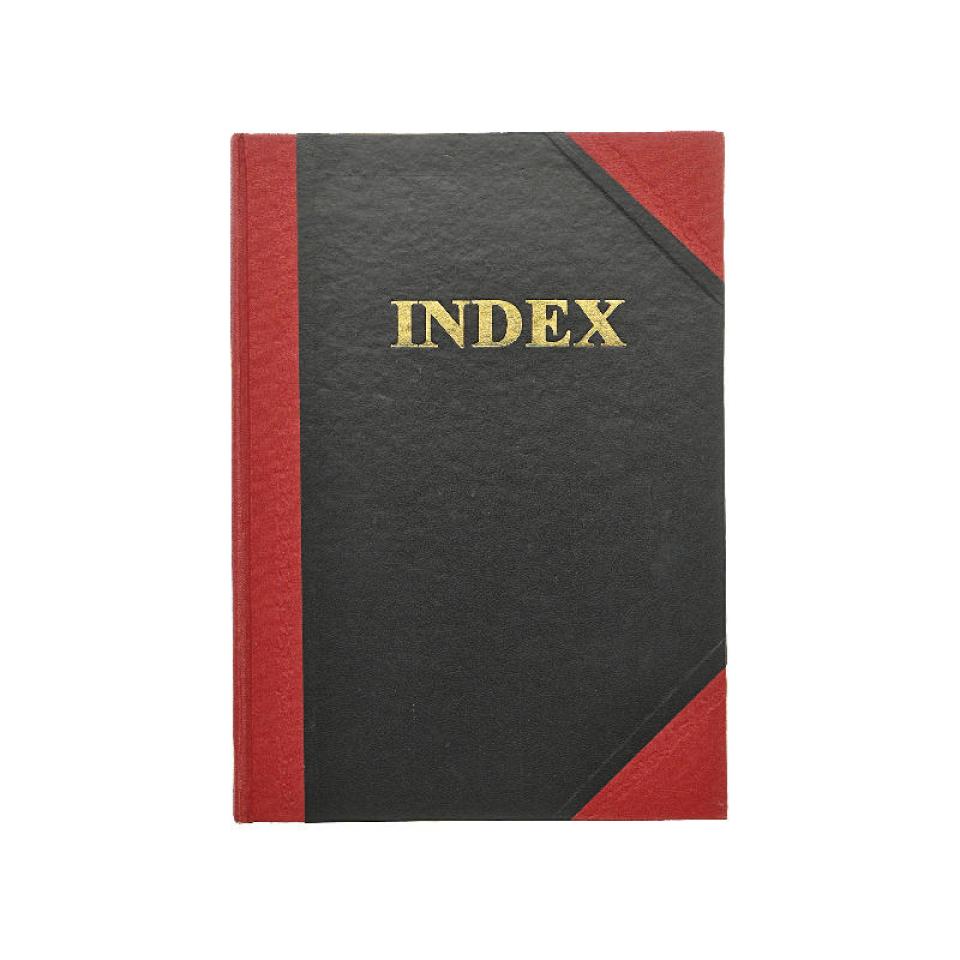 Cumberland Notebook A4 Hardcover Indexed Ruled 200 Page Red & Black Winc