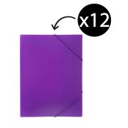 Marbig Document Wallet File A4 Brights Purple Pack 12