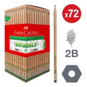 Naturals Graphite Pencils 2B with Eraser Tip - Box of 72