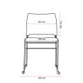 Thumbnail image of Buro Maxim Sled Base Visitor Chair Black with Black Powdercoat Frame