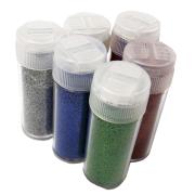 Rainbow Biodegradable Glitter Vials Assorted Pack 6