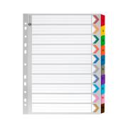 Marbig Dividers A4 Manilla Extra Wide 1-10 Numerical Coloured Tab