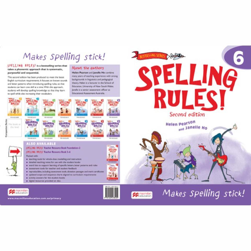 Spelling Rules Student Year 6 2nd Edition. Authors Helen Pearson Et Al