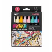 Kent Urban Acrylic Paint Marker Fine Pastel Set Of 8