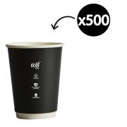 Truly Eco Double Wall Coffee Cup Black 12oz Carton 500