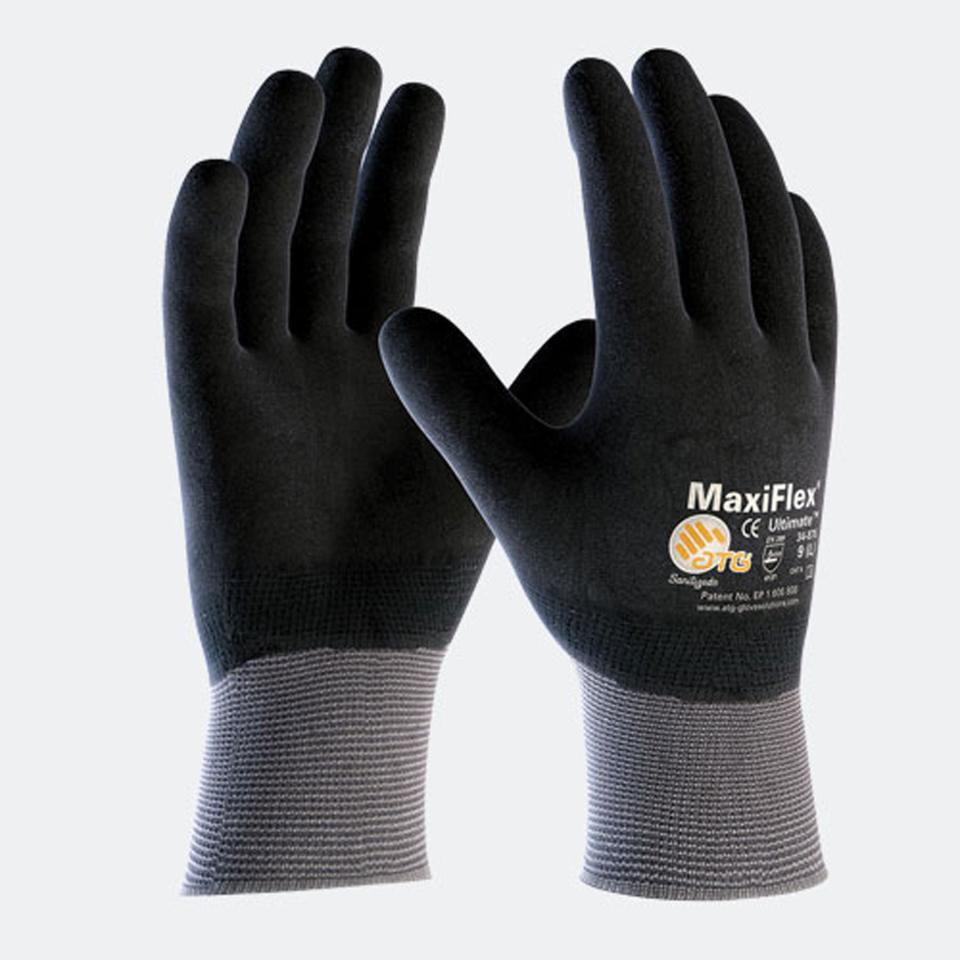 ATG Maxiflex 42-876 Fully Coated Adapt Glove Black-10