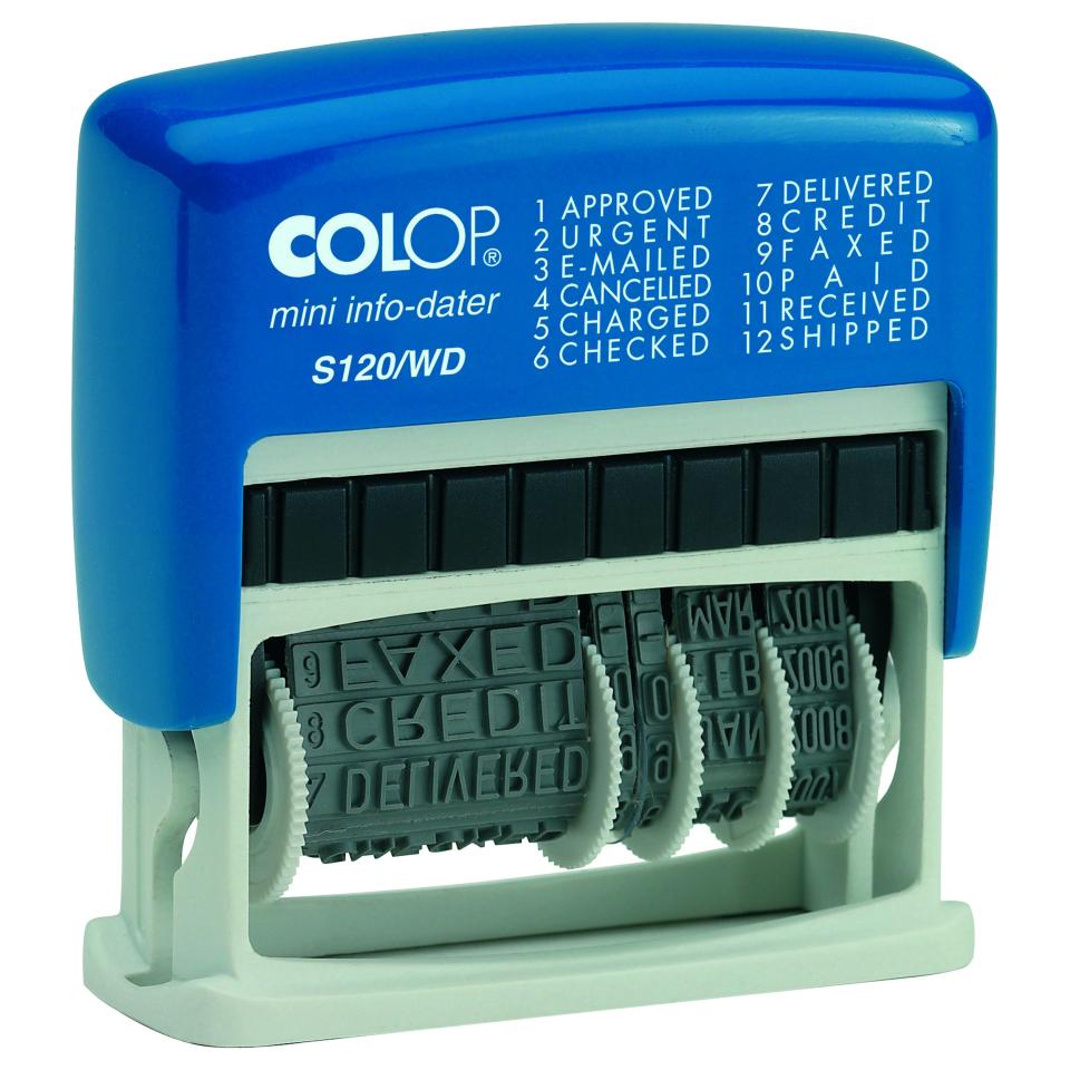 Colop Date Self-Inking Stamp With Blue & Red Ink