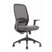 Buro NX Mesh Chair Grey with Black Frame with 2D Arms