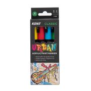 Kent Urban Acrylic Paint Marker Fine Classic Set Of 4