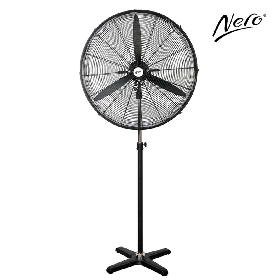 Nero Black Industrial Pedestal Fan 75cm Image