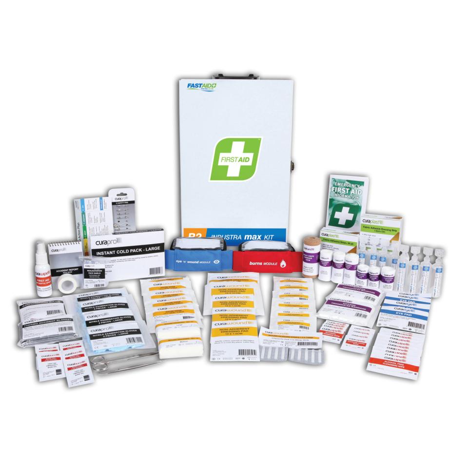 Fastaid First Aid Kit R2 Industra Max Kit Metal Wall Cabinet Each