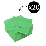 Edco Merritex 40cm X 40cm Heavy Duty Cloths Green Pack 20