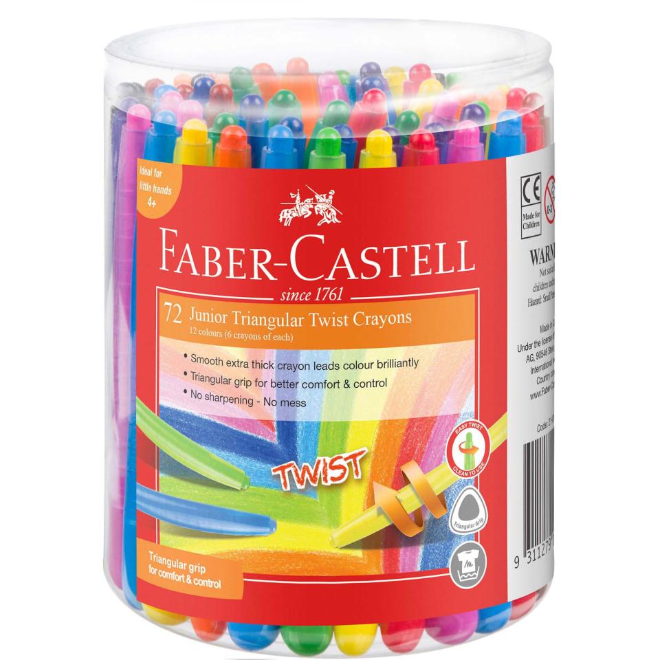 Faber-Castell Jumbo Twist Colouring Crayons - Assorted Colours