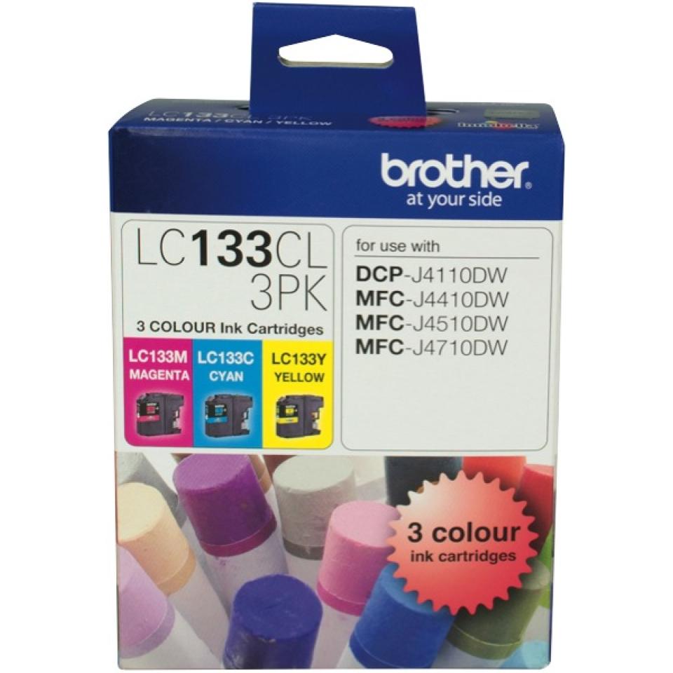 Brother LC133CL-3PK 3 Colour Ink Cartridges - 3-Pack