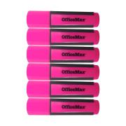 Officemax Desk Style Highlighter Chisel Tip Pink Pack 6