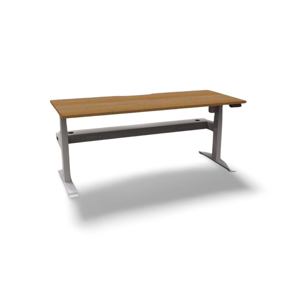 Rapidline Boost Light Single Sided Workstation 1500W Oak / White Image
