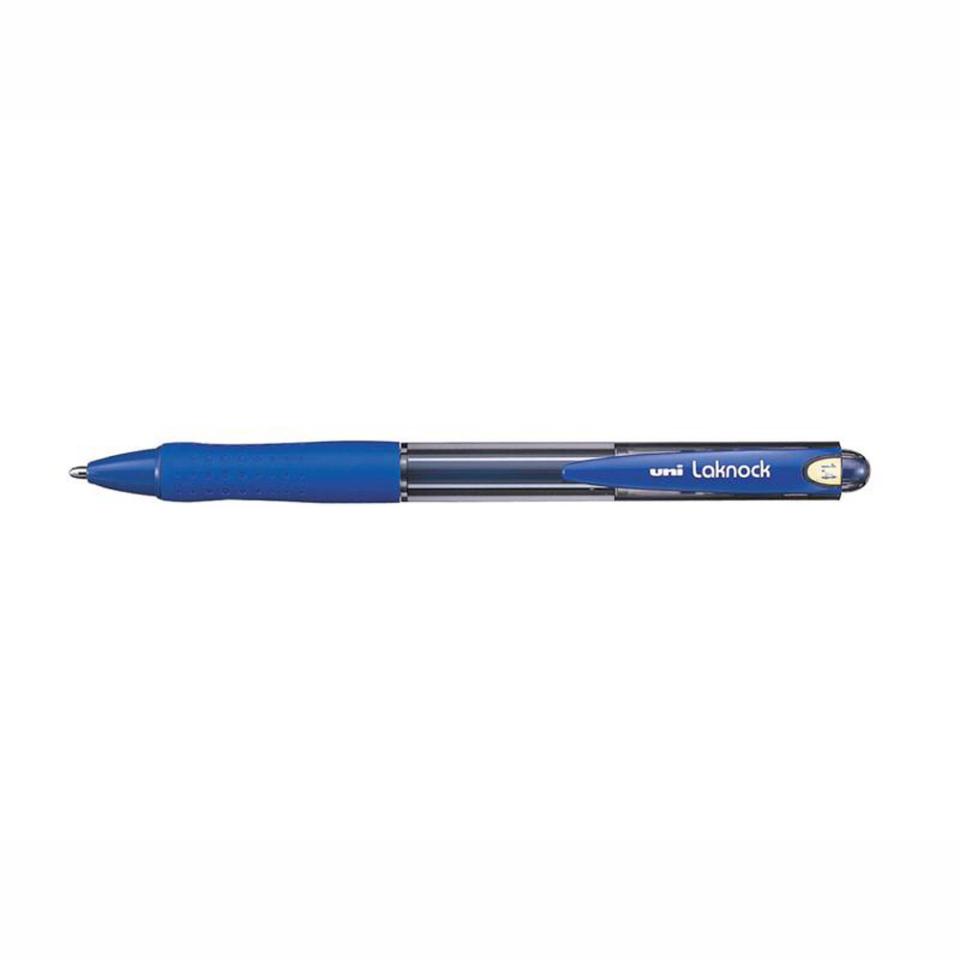 Uni-ball Laknock Retractable Ballpoint Pen Broad 1.4mm Blue Box 12
