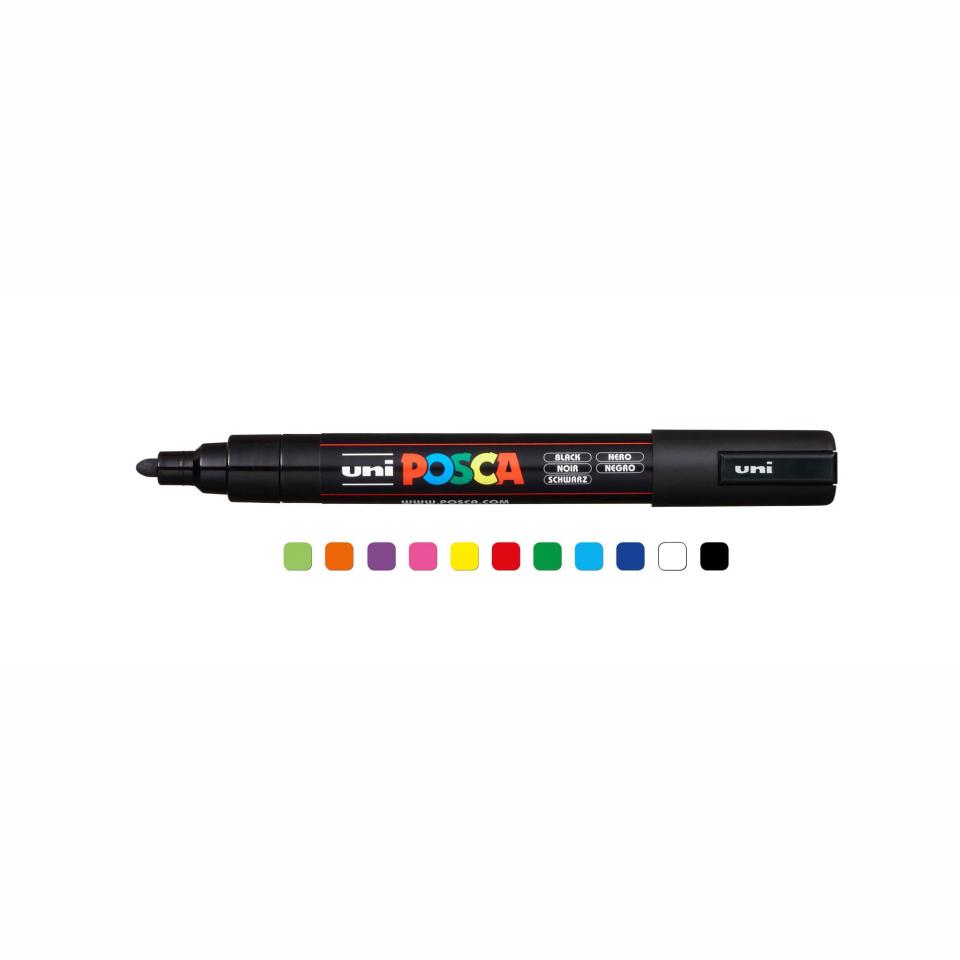 Uniball Pc5m12A Posca Paint Marker 2.5mm Assorted Pack 12