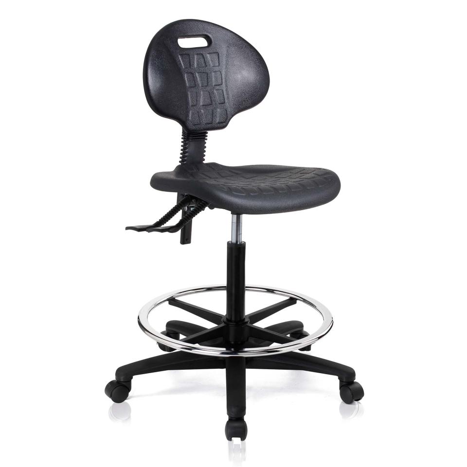 Winc Ambition Kalina Mid Back 2 Lever Drafting Chair PU Black Image