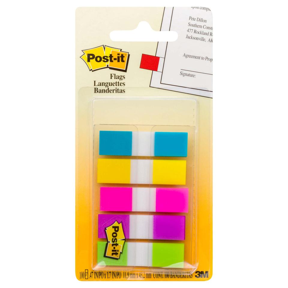 PostIt Flags 11.9 x 43.2mm Assorted Pack 5 Winc