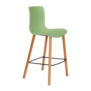Dal Acti Stool 4 Timber Legs Black Footrest 630mm Seat Height