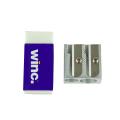 Thumbnail image of Winc Double Hole Metal Sharpener and Small PVC Eraser Pack