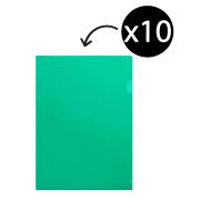 Marbig Letter File Ultra A4 Green Pack 10