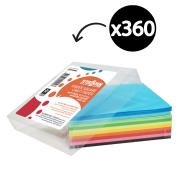 Teter Mek Kinder Craft Paper Squares 127 x 127mm Matt Assorted Colours Pack 360