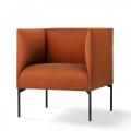 Thumbnail image of Jonas Ihreborn Talk Sofa Low back 1 Seater Armchair with Black Frame Warwick Beachcomber Terracotta