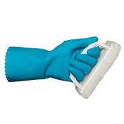 Bastion Rubber Gloves Silverlined Honeycomb Grip Blue Size XL Pair