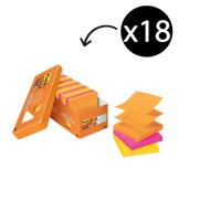 Post-It Super Sticky Notes Pop-Up Rio De Janeiro Collection 76 x 76mm Cabinet Pack 18