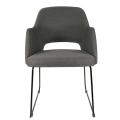 Thumbnail image of Durafurn Sorbet Chair Black Sled Base In Anthracite Woven Fabric