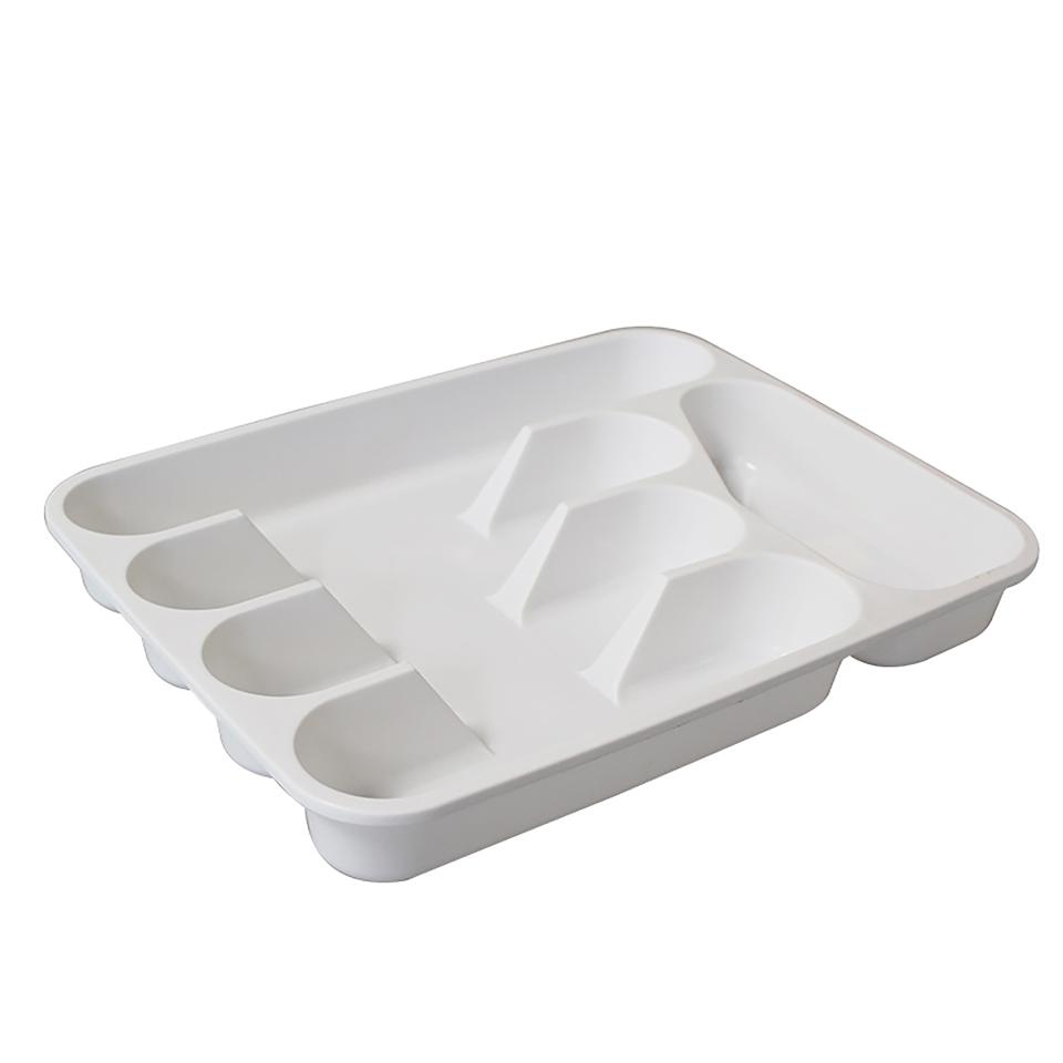 Cutlery Tray 5 Compartments 330(L) x 260(D) x 45(H) mm White Each