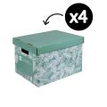 Thumbnail image of Marbig Enviro We Mean Green Sto-Away Archive Box Leafy Green Pack 4