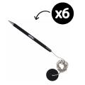 Thumbnail image of Winc Chain Link Captive Ballpoint Pen Medium 1.0mm Black Pack Of 6